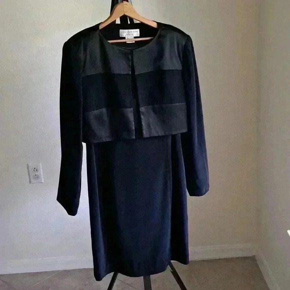 Dress TWO PIECE COLOR BLOCK IN BLACK JONES NEW YORK - Picture 1 of 10